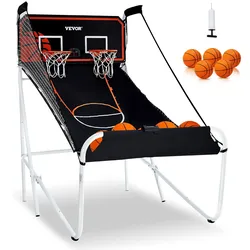 VEVOR Arcade-Basketballspiel Basketballkorb Basketballständer Faltbar 2 Spieler