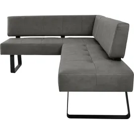 K+W Komfort & Wohnen Eckbank K+W KOMFORT & WOHNEN "Spider II", schwarz (anthrazit 88, schwarz), B:165cm H:88cm T:195cm, Sitzbänke, Eckbank, Sitzsteppung, bequem durch Sandwichbauweise, 2 Stellmaße