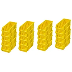 PROREGAL Mega Deal 20x Sichtlagerbox 2L | HxBxT 7,5x11,6x21,2cm | Polypropylen | Gelb | Sichtlagerbehälter, Sichtlagerkasten, Sortierbehälter