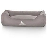 Knuffelwuff Hundebett Crispino Velours M-L 85 x 63cm Grau