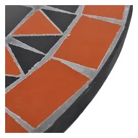 vidaXL Mosaiktisch Ø 60 x 70 cm terracotta/weiß