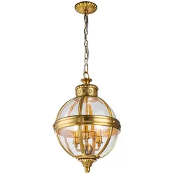 Pendelleuchter Adams mit 3 Lichtern, brüniertes Messing - FE-ADAMS-3P-BB