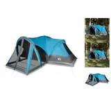 vidaXL Tipi-Familienzelt 8 Personen Blau Wasserdicht