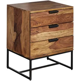 Wohnling Nachttisch Massivholz sheesham 40,0 x 50,0 x 65,0 cm