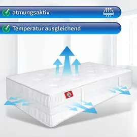 Matratzen Perfekt Matratze 90x200cm Terra Med Box2, 33cm hoch Boxspring Härtegrad 4