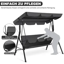 avestar Hollywoodschaukel Dunkelgrau 3-Sitzer
