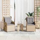 vidaXL Gartenbank 2 pcs 110 x 60 x 80 cm Beige