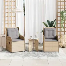 vidaXL Gartenbank 2 pcs 110 x 60 x 80 cm Beige