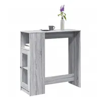 VidaXL Bartisch mit Regal Grau Sonoma 101x40x103,5 cm Holzwerkstoff