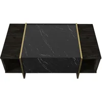 Moebel17 Couchtisch Veyron Rebab Braun Dunkelgrau ( Marmor Optik