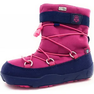 Affenzahn Vegan Snowy Flamingo Kinderschuhe Mädchen Stiefel Klett Rosa, Schuhgröße:29 EU