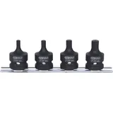 KS Tools 1/2" Kraft-Bit-Stecknuss-Satz, kurz, 4-tlg.