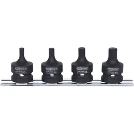 KS Tools 1/2" Kraft-Bit-Stecknuss-Satz, kurz, 4-tlg.