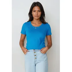 Eingebautes T-Shirt-Torquoise Blau - TeeShoppen