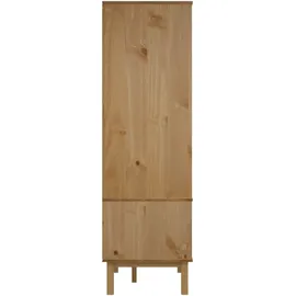 vidaXL Kleiderschrank OTTA Braun&Grau 76,5x53x172 cm Massivholz Kiefer
