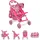 Moni Trade Puppenwagen Mini rosa