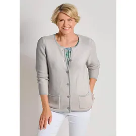 GOLDNER Elegante Strickjacke mit Taschen Beige 46