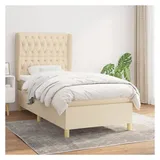 vidaXL Boxspringbett 90 x 200 cm Creme