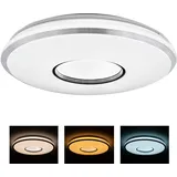 MegaLight LED Deckenleuchte Shining Silverstar Sternenglanz 49 cm 24 W