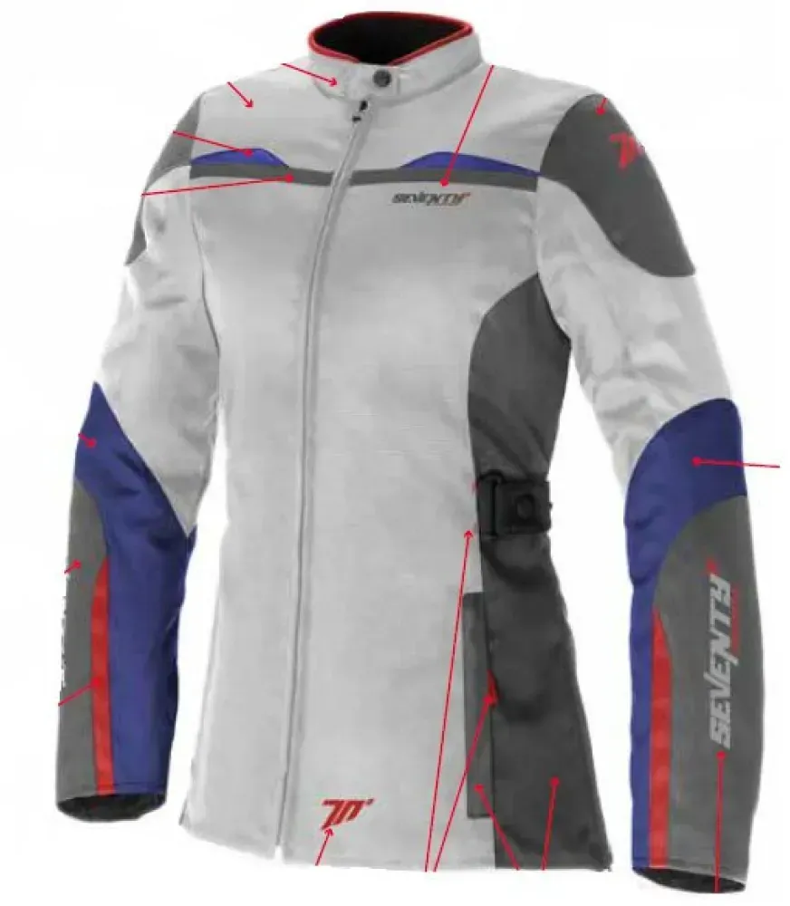 Seventy Degrees Sd-jc59 Wp Jacke - Ice / Red / Blue - M