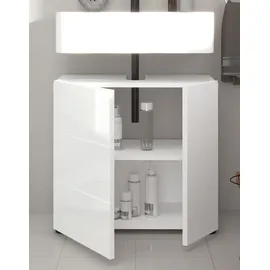 inn.furn Waschbeckenunterschrank weiß Hochglanz 60 cm Larik