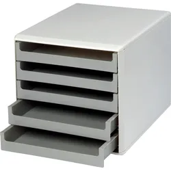 Metzger & Mendle Schubladenbox mit 5 Schubladen, grau