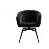 Kawola Esszimmerstuhl, Schwarz, Kunststoff, 57x80x60 cm, Esszimmer, Stühle, Esszimmerstühle, Armlehnenstühle