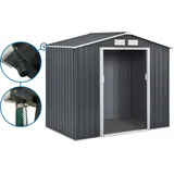 Gerätehaus Aus Metall "vegas" 5,29 M2 Mit Dachrinne - Grau