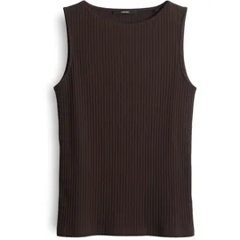 Someday Damen Top | Kamia Slim Jerseytop in Rippstrickoptik Dark Espresso, 38 - 38