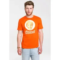 LOGOSHIRT "Brandt Zwieback", Herren, Gr. S, orange, 100% Baumwolle, bedruckt, mehrfarbig, normal, Rundhals, Shirts T-Shirt, mit Retro-Aufdruck