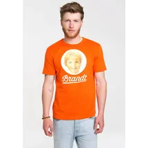 LOGOSHIRT "Brandt Zwieback", Herren, Gr. S, orange, 100% Baumwolle, bedruckt, mehrfarbig, normal, Rundhals, Shirts T-Shirt, mit Retro-Aufdruck