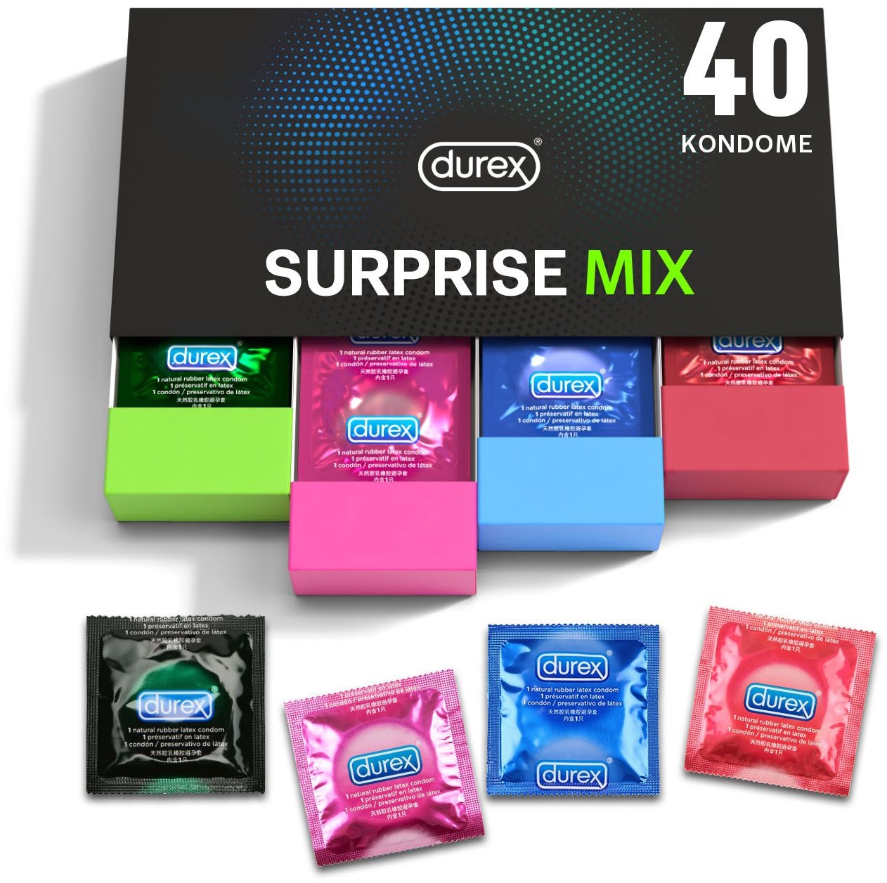 durex® Surprise Me Kondome 40 St mehrfarbig 40 St Kondome