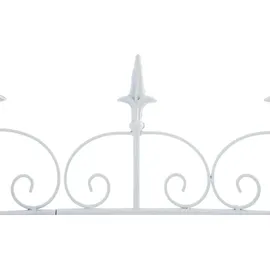 CLP Gartenzäune Mangold 4er Set Metall 60 x 30 cm Weiß