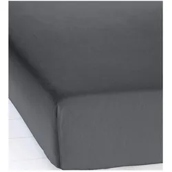 bonprix Biber Spannbettlaken, grau, 180x220 cm, 100% Baumwolle