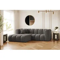 Kaiser Möbel Ecksofa L-form Sofa Grand Modular Stoff Haga und Salvador, Große Auswahl an Farben, moderner Stil, modular grau