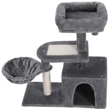 Pawz Road Kratzbaum für kleine Katzen mit Hängematte  grau