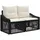 vidaXL Garten-Sofa 2-Sitzanzahl Schwarz