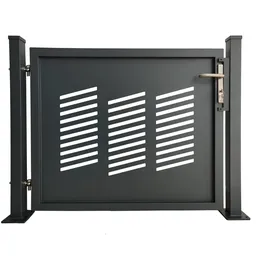 Floraworld Dekor-Einzeltor Stockholm mit Bodenplatte zum Aufdübeln 120 x 100 cm Anthrazit