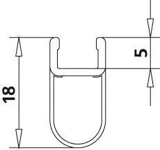 Kermi 97100 1x Dichtleiste, Länge: 2000 mm, 6034392 6034392