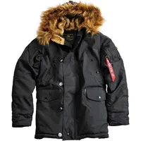 Alpha Industries Jacke Alpha Industries Explorer Parka Jacket Black, Größe: 2XL - Schwarz - XXL