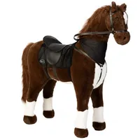 Ella & Piet ELLA & PIET® Großes XXL Stehpferd Orlando mit Sattel (Braun-Schwarz) Standpferd Pferd Reitpferd