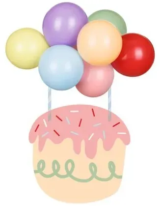 Kuchendeko bunt Ballon Kuchentopper