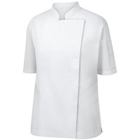 METRO Professional Kochjacke, Polyester / Baumwolle, mit kurzen Ärmeln, für Damen, Größe XL, weiß