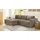 'massivart' Eckcouch Cord 2-Sitzer Grau