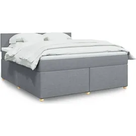 vidaXL Boxspringbett 180 x 200 cm Hellgrau