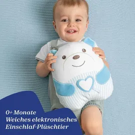 Chicco Plüschmeditationsbär 20 cm Blau/Weiß