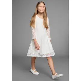 Kidsworld Jerseykleid "- Spitzenkleid", Mädchen, Gr. 176/182, N-Gr, beige (natur), Spitze, Obermaterial: 95% Polyester, 5% Elasthan.