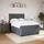 vidaXL Boxspringbett 140 x 200 cm Dunkelgrau