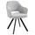 Home4You Polsterstuhl Polyester Hellgrau/Schwarz matt