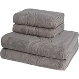 ROSS Cashmere feeling Handtuch-Set (4-teilig) Handtücher 4 ct Grau